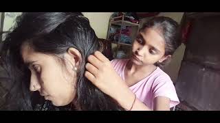 nitpicking in long hair new  nitpicking India  nitpicking asmr [upl. by Ehcadroj]