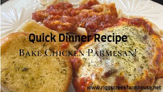 Quick Bake Chicken Parmesan Recipe [upl. by Airetak]