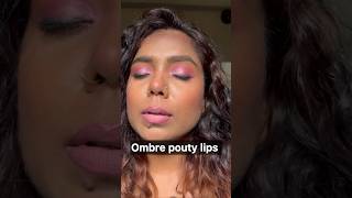 Ombre lips and pouty lips hack lipstick hack trending lipstick hack trending lipstick combo tutorial [upl. by Aenil115]