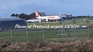 Planes At Prestwick Airport 23324 [upl. by Ellsworth]