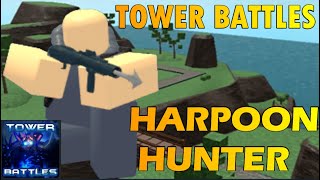 TOWER BATTLES New Harpoon Hunter Winter Event 2022 Tower Showcase Tower Defense TB Roblox [upl. by Katinka]