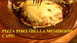 Pizza Portabella Mushrooms Caps and Venison Delicious [upl. by Eimoan]