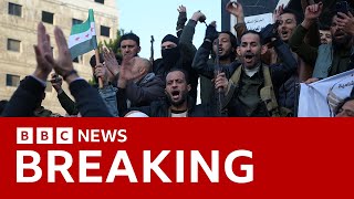 Syrian rebels capture Damascus saying President Assad has fled  BBC News [upl. by Akirdnahs51]