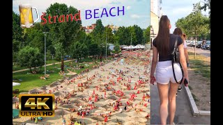 4K STRAND beach HOT sand and COLD drinks Novi Sad [upl. by Nilorac]