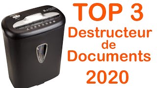 TOP 3  Meilleur Destructeur de Documents à Coupe Croisée 2020 [upl. by Tabber]