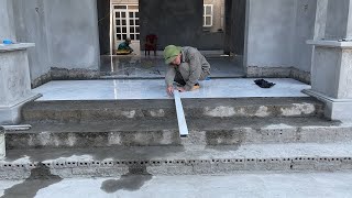 Techniques Construction For Porch Step Stone Granite [upl. by Ahsinned]