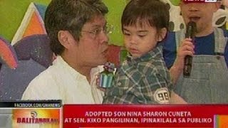 BT Adopted son nina Sharon Cuneta at Sen Kiko Pangilinan ipinakilala sa publiko [upl. by Bobinette231]