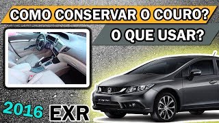 Honda Civic  Como Conservar o Couro   Qual produto usar   Simples [upl. by Meli]