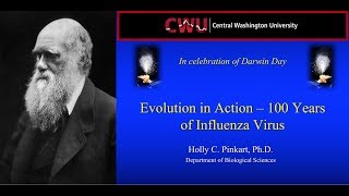 Evolution in Action 100 Years of Influenza Virus Dr Holly Pinkart Darwin Day 2018 [upl. by Nosyrb]