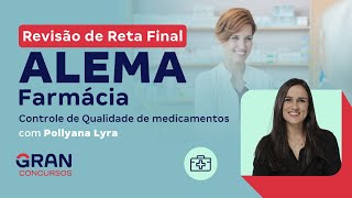 Concurso ALEMA Farmácia  Controle de Qualidade de medicamentos [upl. by Elias]