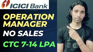 OPERATION MANAGER JOB ROLE  SALARY  OPERATION WORK IN BANK icicibank bankingjob education [upl. by Merrielle]