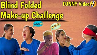 Blind Folded Makeup Challenge  Smarika Dhakal  Samarika Dhakal [upl. by Travers791]