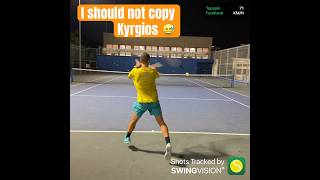 I should not copy Kyrgios😅 tennis kyrgios tennismatch courtleveltennis tennistournament short [upl. by Verine]