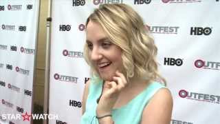 Evanna Lynch red carpet interview at OUTFEST 2013 quotGBFquot premiere [upl. by Aneez]