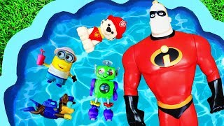 Learn Colors with Animals and Toys  Pj Masks The Incredibles Paw Patrol Toys For Kids [upl. by Zahara396]