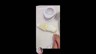 Egg slicer perfect boiled egg cracking peeling satisfyingasmr [upl. by Aicina125]