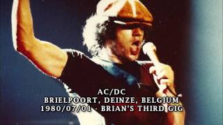 ACDC  Back in Black live 1980 [upl. by Akcinehs]