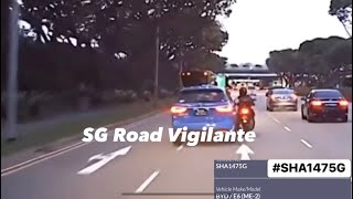 26apr2024 lane change accident between ComfortDelGro Taxi SHA1475G byd e6 and motorcyclist [upl. by Ariel]