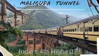 MALIGUDA Railway Tunnel Indias 4th Biggest indianrailways trending viralvideo [upl. by Ddahc]