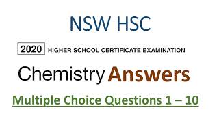 HSC 2020 Chemistry Exam Answers  Questions  1  10 [upl. by Eila208]