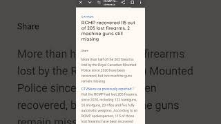 RCMP recovered 115 out of 205 lost firearms 2 machine guns still missing [upl. by Atihana266]