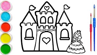 Palace for a Princess Drawing Painting amp Coloring For Kids and Toddlers Kids Art [upl. by Odraude]