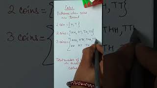 Probability Coins 🪙 Outcomes when coins are tossed shorts viral probability tricks class10 [upl. by Slater]