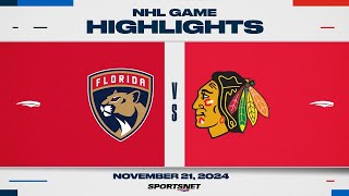 NHL Highlights  Blackhawks vs Panthers  November 21 2024 [upl. by Arela]