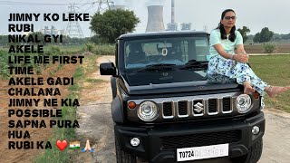 Jimny ko leke Rubi akele nikal gyi Ghar se 😱😱 akele gadi chalane ka Rubi ka Sapna hua pura 🙏🏻❤️🇮🇳 [upl. by Aihsined159]