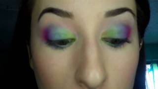 Rainbow Eye Shadow Tutorial [upl. by Amery270]