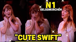 Taylor Swift ADORABLE reaction when gelsenkirchen Crowd were chanting quot Taylor Taylorquot [upl. by Booze]