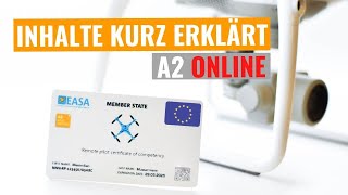 Großer EUDrohnenführerschein A2 ONLINE  Inhalte und Ablauf [upl. by Yalahs]