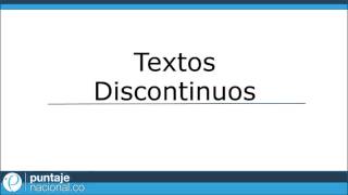 Clasificación Textual  Textos Discontinuos [upl. by Peckham]