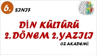 6Sınıf Din Kültürü 2Dönem 2Yazılı 2019  6Sınıf Din 2Dönem 2Yazılı Sınavı [upl. by Munafo5]