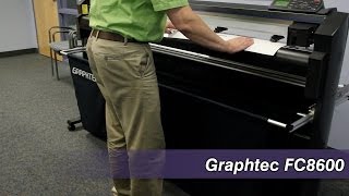 Graphtec FC8600 Plotter Pt I  Loading Media and Replacing Blades [upl. by Gurevich]