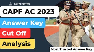 CAPF AC 2023 Exam Analysis  Answer Key I Expected Cut Off Discussion capfac capfac2023 upsccapf [upl. by Ainomar]