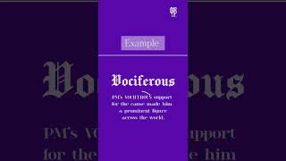 Vociferous vocabulary 107Only English Lit english englishliterature onlyenglishlit [upl. by Chaing]