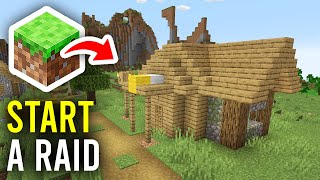 How To Start Raid On Village In Minecraft Full Guide [upl. by Darrej]