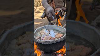 Wow 😲😋This is So delicious food Hadza makes for a Lunch hadzabetribe villagelife food [upl. by Iretak]