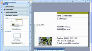 Kurz und bündig Erstellen von Visitenkarten mit Microsoft Office Publisher 2007 [upl. by Leclair482]