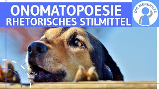 Onomatopoesie  Was ist die Onomatopoesie Erklärung Wirkung amp Beispiele  Rhetorisches Stilmittel [upl. by Alaikim83]