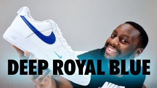 Nike Air Force 1 Deep Royal Blue Photo On Foot Sneaker Review QuickSchopes 665 Schopes HF3836 100 [upl. by Farnsworth]