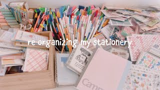 reorganizing some of my stationery  setting up my stationery cart [upl. by Ulysses]