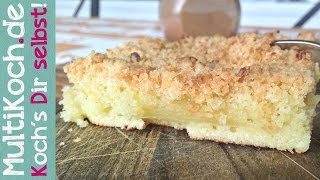 Blechkuchen nach Omas Art ApfelZimt und Butterstreusel [upl. by Eglantine]