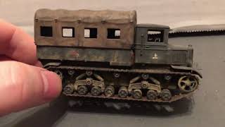 🚜🛻172 scale WW2 Russian Voroshilovets Tracked Tank Truck model Built painted For Diorama wargaming [upl. by Deedahs]