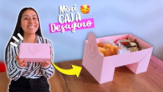 CAJA MESA  DESAYUNO SORPRESA 😍 hecha de cartulina  Molde Gratis ❤️ Tu Diva Creativa [upl. by Yeloc693]