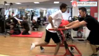 Recovering spinal cord injured Client Runs to Recovery [upl. by Enajaras677]