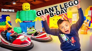 Giant LEGO Birthday Party or FORTNITE Shawns Bday Vlog FV Family [upl. by Crescen676]