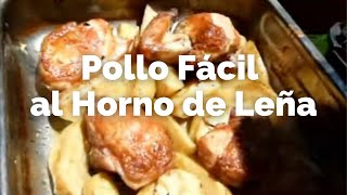 Pollo fácil Asado al horno de leña  Receta casera  Rico fácil y barato [upl. by Ignaz940]