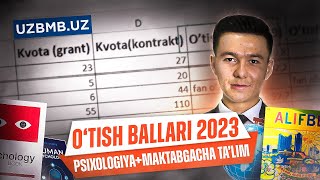 Psixologiya va maktabgacha talimga oid talim yonalishlari Biologiya va Ona tili Otish ballari [upl. by Unders]